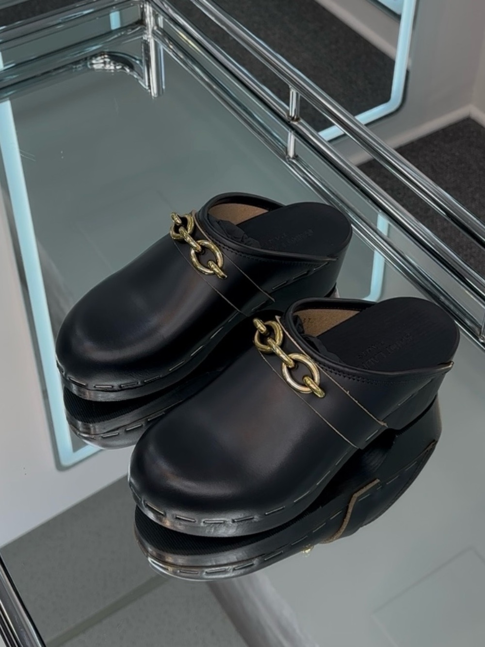 Saint Laurent Le Maillon Chain Clog